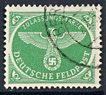 GE MQ2 Feldpost Christmas Stamp Canceled